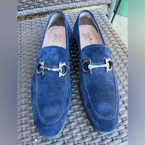 Salvatore Ferragamo Blue Suede loafers